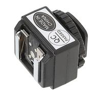 aqxreight C N2 Flash Hot Shoe Mount Adapter for Cameras with PC Sync Port - Plastic Hot Shoe Converter for External Flash Synchronization