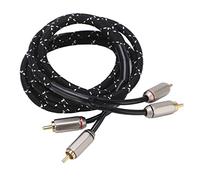 aqxreight Car Amplifier Cable Stereo Wire Double Male for Speaker A/V Receiver Subwoofer HiFi System Cable Quality Transm Car Amplifier CableMale CableSubwoofer CableStereo (2m/6.6ft)
