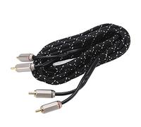 aqxreight Car Amplifier Cable Stereo Wire Double Male for Speaker A/V Receiver Subwoofer HiFi System Cable Quality Transm Car Amplifier CableMale CableSubwoofer CableStereo (3.0 meters)