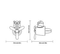 aqxreight Car Freshener Cute Bear Car Diffuser with Rotating Propeller Auto Outlet Vent Fresheners Aromatherapy Ornament Accessories Is Propeller By When Vents Drive Will the (black)
