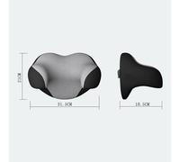aqxreight Car U Shaped Pillpw Headrest Cushion Neck Rest Pillow for Automobiles Pure and Driving Effectively Distance Your Make Design Shaped Safer. Time Different in and Car Neck (Black Gray)