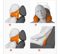 aqxreight Car U Shaped Pillpw Headrest Cushion Neck Rest Pillow for Automobiles Pure and Driving Effectively Distance Your Make Design Shaped Safer. Time Different in and Car Neck (Apricot Gray)