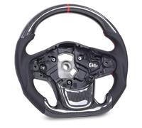 aqxreight Carbon Fiber Steering Wheel, Perforated Leather Flat Bottom D Cut Design with Magnesium Aluminum Alloy Core, for GR J29 A90 A91 2020 2026