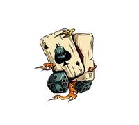 aqxreight Cartoon Playing Cards A Decal Motorcycle Car Sticker Car Styling Decoration Suitable for Car Rear Trunk Laptop Window Bike Motorcycle (B)