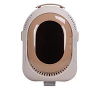 aqxreight Cat Backpack Carrier Soft Lighting Ventilation System Half Perspective Window Pet Travel Carrier Coffee Can the Box of in Pet Adopts Bag Bag of 1 Trolley Ventilated Cat (Coffee)