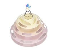 aqxreight Cat Turntable Toy Relieve Boredom Interactive 4 Level Turntable Cat Toy Balls with Spring Star for Kitten Supplies Purple Times Fun Bring Can't Playing Four 4 Level of (Type 3)