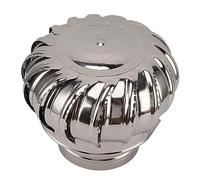 aqxreight Chimney Rotating Ventilator Cap Stainless Steel Anti Downdraught Chimney Cap with Clamp Thickened 200 Type Prime Material: Prem Chimney Rotating Ventilator CapRotating Chimney