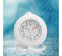 aqxreight ClockBathroom ClockHanging Clo Fashionable Dual Use Hanging Table Clock Bathroom Kitchen Home Decoration This Transform Space Your Crafted Material Durability (White)
