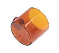 aqxreight Coffee Cup Versatile and Stylish Glass Mug with Sandalwood Handle for Tea, Coffee, and Ideal for Gifts and Daily Use (Amber)