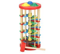 aqxreight Colorful Wooden Knock Ball Ladder Toy Intelligence Development Kids Children Preschool Water Safe By Non- Toy Burr Exquisite Wood with Surface Without Premium Painted