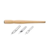 aqxreight Comic Drawing Pen Set with 3 Interchangeable Nibs and Wooden Handle for Calligraphy Sketching Inking Art Supplies School Stationery Beginners Professionals