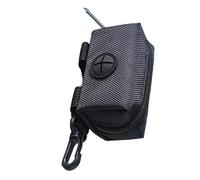 aqxreight Compact Dog Poop Bag Holder with Leash Clamp/Holder - Oxford Fabric for Pet Waste Disposal On Walks Travel or Outdoor Activities Purple (Black)