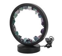 aqxreight Crystal Stone Lamp 3 Color LED Night Light for Bedroom Decor Fluorite Table Lamp with USB Port Warm White Cool Light Mood Lighting