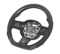 aqxreight Custom Carbon Fiber Steering Wheel Nappa Perforated Leather Replacement for R55 R56 R57 R58 R59 R60 Nappa Leather Racing Grip Stitching R58 Replacement for R60 R57