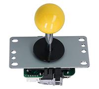 aqxreight Delay USB Encoder & 8 Way Joystick Kit for PC Gaming Compact DIY Game Controller with Plug and Play Design for XP/7/8/10, MAME, Fight Stick (Yellow)
