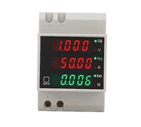 aqxreight Digital Power Meter 80 300V 0 100A DIN Rail Mount Single Phase Energy with Real Time Data Display High Accuracy AC Voltage Current Frequency KWh Tester for Home Industrial Use