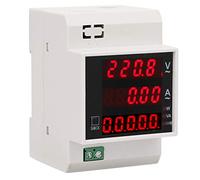 aqxreight Digital Power Meter DIN Rail LED Display for Active Power, Voltage & Current Monitoring Multi-functional Energy Meter with Factor Measurement Ideal for Home & Commercial (AC200-450/100A)
