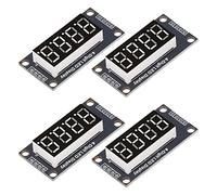aqxreight Digital Tube Display Module - 4 Digit LED Display with 7 Segment 0.36in Screen for Machine Control and Equipment Integration - TM1637 Drive Chip for Stable Performance - Blue (White MRA110A)
