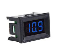 aqxreight Digital Voltmeter 0.36inch Two Wire DC 2.4-30V LED Display Voltage Meter Practical Plastic Folding convenient. and the Move Reverse Cover Can Voltage Directly Voltmeter (Font backlit blue)