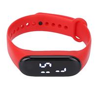 aqxreight Digital Watch with LED Display and Plastic Mirror Featuring a Silicone Strap for Students (White)
