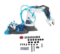 aqxreight DIY Assembly Hydraulic Robot Arm Kit Hydraulic Mechanical Arm Toy Scientific Experiment Blue of Operati Robot ArmHydraulic KitDIY (101 blue)