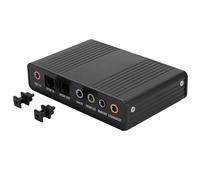 aqxreight DM HD10 USB 5.1 External Sound Card Adapter for PC, 48kHz High Resolution Recording & Playback, SPDIF/AES/EBU Compatible, 6 Channel Analog & Digital Output for Karaoke Gaming