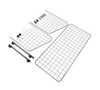 aqxreight Dog Car Barrier Adjustable Pet Divider Gate Heavy Duty Wire Mesh Dog Guard Universal for SUVs Vehicles Trucks Net Curious The From You Driving and Your Our During Keep