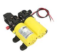 aqxreight Double Suction Electric Self Priming Diaphragm Pump 12V 100W for Caravan, Boat, Car, Rv Transfer (Yellow Shell)
