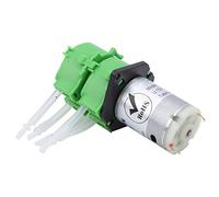 aqxreight Dual Head Peristaltic Pump for Aquariums - Efficient Liquid Dosing with 2x4mm Silicone Hose, DC12V Powered - Ideal for Fish Circulation and Precise Fluid Transfer (DC12V)