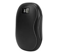 aqxreight Electric 6000mAh Rechargeable Portable Hand Heater with LCD Display Dual Side Heating 3 Temperature Settings Power Bank for Winter Outdoor Camping Fishing (Black)