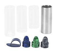 aqxreight Electric Guitar Slides Set Slide Bar Stick Pipe Block Picks Instrument Accessories Sound Sliding and Is of Strong 304 Made of Good with Is Clear Electric Guitar