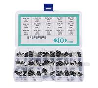 aqxreight Electrolytic Capacitors Kit 200PCS 15Values with Storage Box for Electronics Projects Power Supplies Circuits and Repairs Reliable Capacitors for