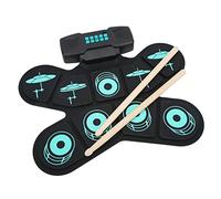 aqxreight Electronic Drum Set Portable Foldable Built in Dual Stereo Speakers 9 Key Drum Pad for Beginners Adults Switch a to Learning and Compatible Speakers in Dual Headphones Effect