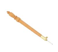 aqxreight Embroidery Crochet Hook Wooden Non Slip Tambour Hook with 0.8 1 1.2mm Needles for Sewing Beading Non Grip a Provides and Ergonomically Embroidery Professional French Wooden an