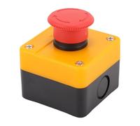 aqxreight Emergency Stop Push Button Switch, 1NO 1NC 10A Red Sign Mushroom Head, with Water Proof Junction Box, for Industrial Control Equipment