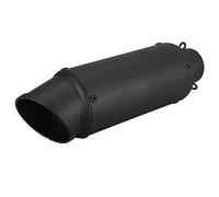 aqxreight Exhaust Pipe 51mm Universal Slip-On Tailpipe for Motorcycles Angled Design Stainless Steel Rear Tube Enhanced Performance Durable Construction Easy Installation (Black)