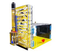 aqxreight Feeding Area Acrylic Farm Villa with Water Inlet for Easy Observation of s Behavior Live Work Tunnel Ideal for Amateur (Yellow)