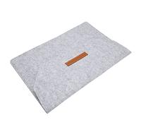 aqxreight Felt Tablet Sleeve Bag for 10 Inch Graphic Drawing Tablets - Large Capacity 40 X 26cm with Flannel Lined Compartments, PU Leather Buckle, Lightweight Travel & Office Carrying Case