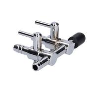 aqxreight Fish Oxygen Distributor 6mm Stainless Steel Control Valve with Precise Adjustment for Aquarium CO2 Regulation (2 Heads)