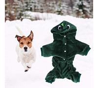 aqxreight Fleece Winter Cute Dinosaur Dog Clothes Hoodies for Sm Dogs Puppy Jacket Clothing Outfit ClothesPet ClothesPuppy ClothesWinter ClothesCute Pet Clothes Fit Equipped (M)