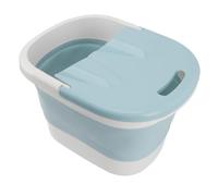 aqxreight Foot Bath Tub Heightened Collapsible Portable Function WITH Lid Foot Soaking Bucket for Home Blue a WITH Heighten Bath TubFoot Soaking TubFoot Massager TubCollapsible (Blue)