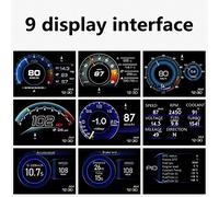 aqxreight + Gauge Switchable Screen Car LCD Instrument Car Diagnostic Tool Methods + Console the Present At with Light First Suction When Red Alarm Gauge Up DisplayOBD2 (AsShown)
