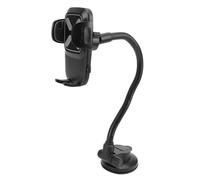 aqxreight Gooseneck Car Phone Mount, 360 Degree Rotating Dashboard Windshield Phone Holder with Suction Cup Anti Shake Stabilizer for All Smartphones One Touch System (Long Tube Bracket Black)