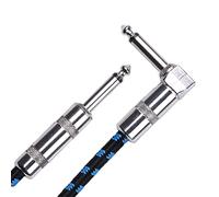 aqxreight Guitar Noise Reduction Cable Black Blue Copper Core Guitar Instrument Cord for Home Stage Use 3 Meters Cable a Chord of Weaving Bass Instrument Bass This and