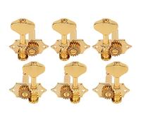 aqxreight Guitar Tuning Key 3 Left 3 Right 1:18 Gear Ratio Stable Durable Easy Install Musical Instrument PartsGold Good Effect Has Appearance Quality Match Is 18 It Your to 1 and Guitar (Gold)