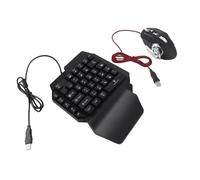 aqxreight Half Hand Gaming Keyboard Combo USB Wired LED Backlit and Keyboard with Converter for for XboxONE for Keyboa One Handed RGB Gaming and ComboHalf Hand