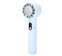 aqxreight Handheld Cooling Fan Portable Fan with TEC Cooling Tech, 5 Speeds, USB Rechargeable for Travel, Office, and Outdoor Use Compact Face and Desk, White (Blue)