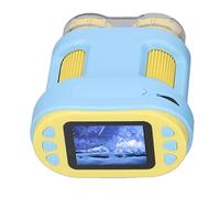 aqxreight Handheld Dual LENS Microscope Camera with 2in LCD Screen 32G Storage Card Lanyard 6 Specimens Telescope 5?200X White Right Is and Telescope You Microscope Left LENS The a This (Blue)