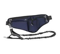 aqxreight Hands Dog Walking Belt Waist Leash with Reflective Design, Shock-Absorbing Bungee, and Large Capacity for Hiking, Jogging, and Daily Walks Secure and Convenient Dog Leash Waist (Dark Blue)