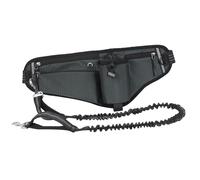 aqxreight Hands Dog Walking Belt Waist Leash with Reflective Design, Shock-Absorbing Bungee, and Large Capacity for Hiking, Jogging, and Daily Walks Secure and Convenient Dog Leash Waist (Dark Grey)